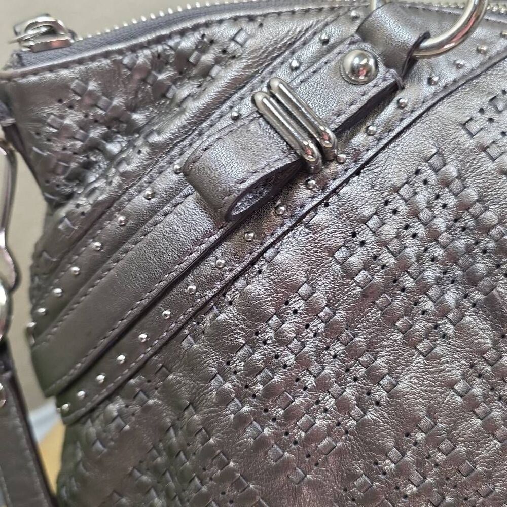 Coach Madison Woven Leather Sophia Satchel - Picture 5 of 16